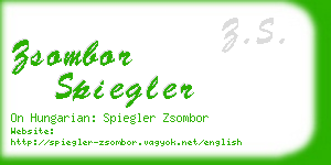 zsombor spiegler business card